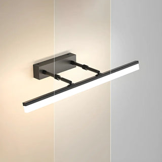 Simple Rotating Rectangular Black Metal Vanity Light Zawala Image - 5