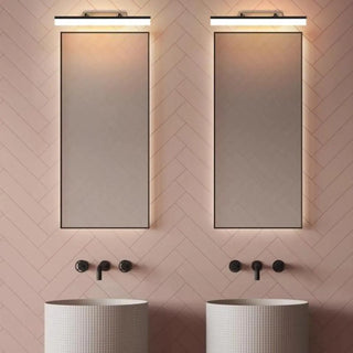 Simple Rotating Rectangular Black Metal Vanity Light Zawala Image - 6