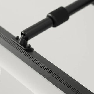 Simple Rotating Rectangular Black Metal Vanity Light Zawala Image - 9