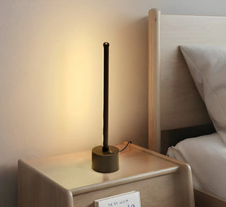 Simple Tubular LED Bedside Candle Cordless Table Lamp Zawala Image - 1