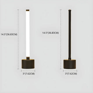 Simple Tubular LED Bedside Candle Cordless Table Lamp Zawala #size
