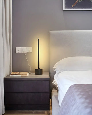 Simple Tubular LED Bedside Candle Cordless Table Lamp Zawala Image - 3