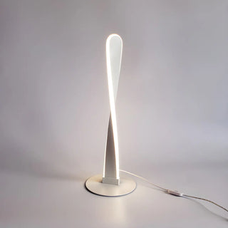 Stylish Simple Twisted Metal LED Bedside Table Lamp Zawala Image - 10