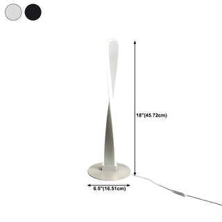 Stylish Simple Twisted Metal LED Bedside Table Lamp Zawala #size