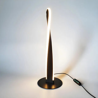 Stylish Simple Twisted Metal LED Bedside Table Lamp Zawala Image - 4