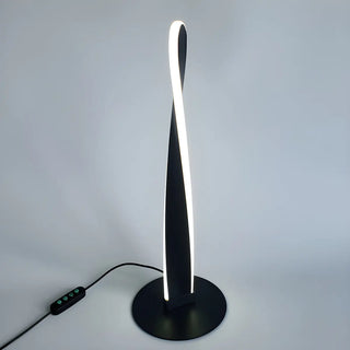 Stylish Simple Twisted Metal LED Bedside Table Lamp Zawala Image - 8