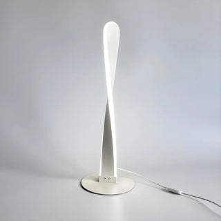 Stylish Simple Twisted Metal LED Bedside Table Lamp Zawala Image - 9
