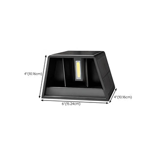 Simple Black Angular Metal Outdoor Solar Wall Light Zawala #size