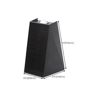 Simple Black Angular Metal Outdoor Solar Wall Light Zawala Image - 14