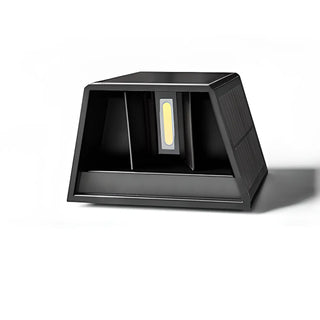 Simple Black Angular Metal Outdoor Solar Wall Light Zawala Image - 7