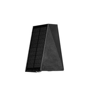 Simple Black Angular Metal Outdoor Solar Wall Light Zawala Image - 8
