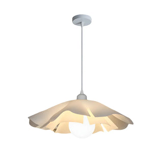 ZOWALA - Elegant White Acrylic Flower Curved Bedroom Pendant Light Image - 5