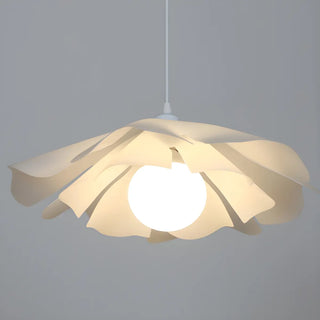 ZOWALA - Elegant White Acrylic Flower Curved Bedroom Pendant Light Image - 6