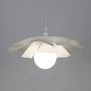 ZOWALA - Elegant White Acrylic Flower Curved Bedroom Pendant Light Image - 8