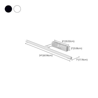White Adjustable Simple Linear Bathroom Vanity Light Zawala Image - 16