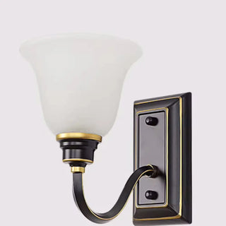 ZOWALA - Simple Frosted Bell Glass Bronze Vanity Sconce Light Image - 12