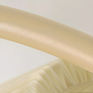 ZOWALA - Simple White Curved Pleated Floor Lamp Image - 11