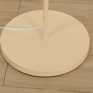 ZOWALA - Simple White Curved Pleated Floor Lamp Image - 12