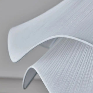 ZOWALA - Modern White Fabric Wave Tier Adjustable Pendant Light Image - 7