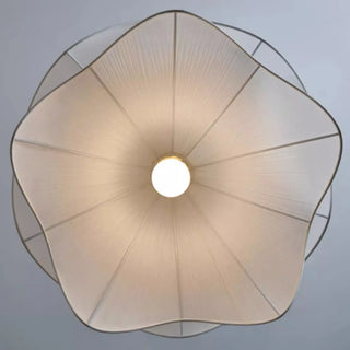 ZOWALA - Modern White Fabric Wave Tier Adjustable Pendant Light Image - 8