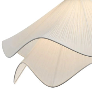 ZOWALA - Modern White Fabric Wave Tier Adjustable Pendant Light Image - 9