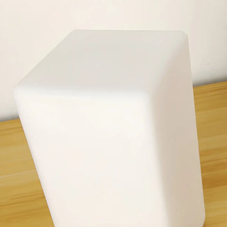 Simple White Glass Shade Wood Base Night Table Lamp Zawala Image - 18
