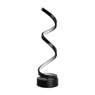 Stylish White Spiral LED Bedroom Night Table Lamp Zawala Image - 10