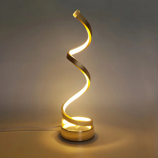Stylish White Spiral LED Bedroom Night Table Lamp Zawala Image - 6