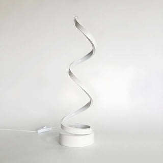 Stylish White Spiral LED Bedroom Night Table Lamp Zawala Image - 9