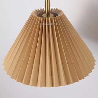 Modern White Cone Pleated Fabric Shade Wall Sconce Zawala Image - 12