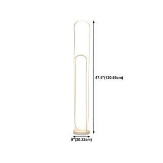 ZOWALA - Modern Metal 2-Light Floor Lamp #size