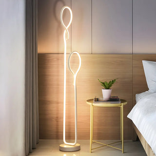 ZOWALA - Modern Metal 2-Light Floor Lamp Image - 3