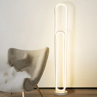 ZOWALA - Modern Metal 2-Light Floor Lamp Image - 6