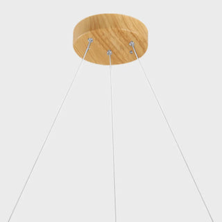 ZOWALA - Simple Wooden Drum Chandelier Adjustable Height Image - 7