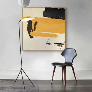 Yellow Dome Minimalist Tripod Metal LED Floor Lamp Zawala Image - 1