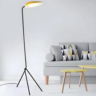 Yellow Dome Minimalist Tripod Metal LED Floor Lamp Zawala Image - 2