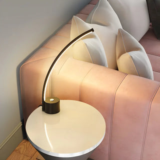 Modern Minimalist Arc Metal LED Table Lamp Bedroom Zawala Image - 12