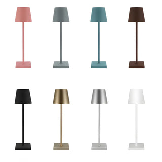 Minimalist Silver Square Base Metal Bedside Table Lamp Zawala Image - 22