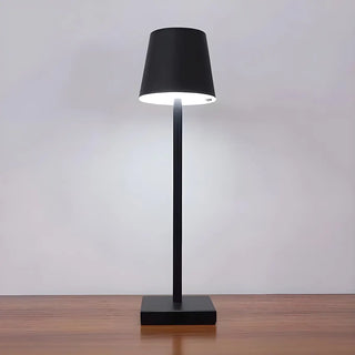 Minimalist Silver Square Base Metal Bedside Table Lamp Zawala Image - 5