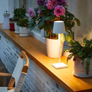 Minimalist Silver Square Base Metal Bedside Table Lamp Zawala Image - 8