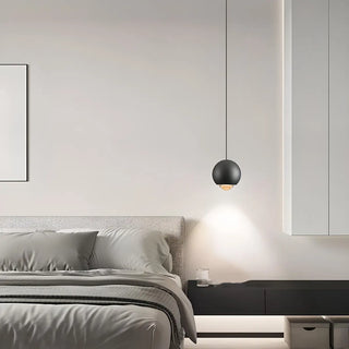 Modern Globe Metal Bedroom Black Pedant Light Zawala Image - 1