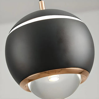 Modern Globe Metal Bedroom Black Pedant Light Zawala Image - 12