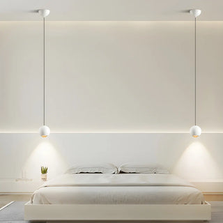 Modern Globe Metal Bedroom Black Pedant Light Zawala Image - 16