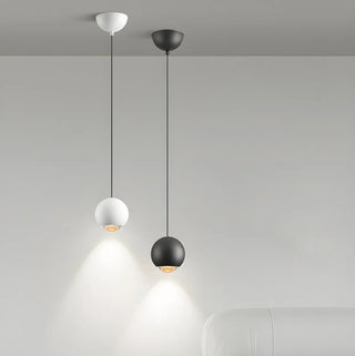 Modern Globe Metal Bedroom Black Pedant Light Zawala Image - 4