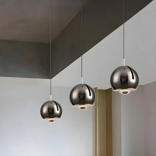 ZOWALA - Modern Bedroom Blue Red Metal Globe LED Pendant Light Image - 14