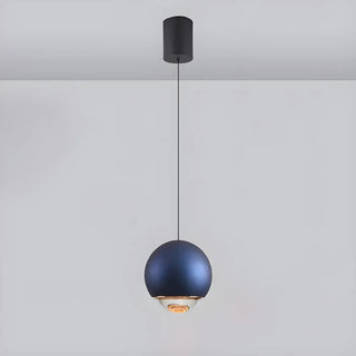 ZOWALA - Modern Bedroom Blue Red Metal Globe LED Pendant Light Image - 18