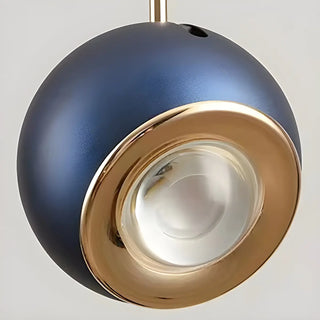 ZOWALA - Modern Bedroom Blue Red Metal Globe LED Pendant Light Image - 19