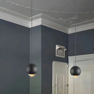 ZOWALA - Modern Bedroom Blue Red Metal Globe LED Pendant Light Image - 2