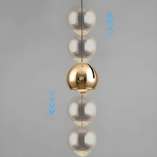 ZOWALA - Modern Bedroom Blue Red Metal Globe LED Pendant Light Image - 25