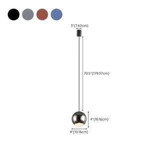ZOWALA - Modern Bedroom Blue Red Metal Globe LED Pendant Light Image - 31